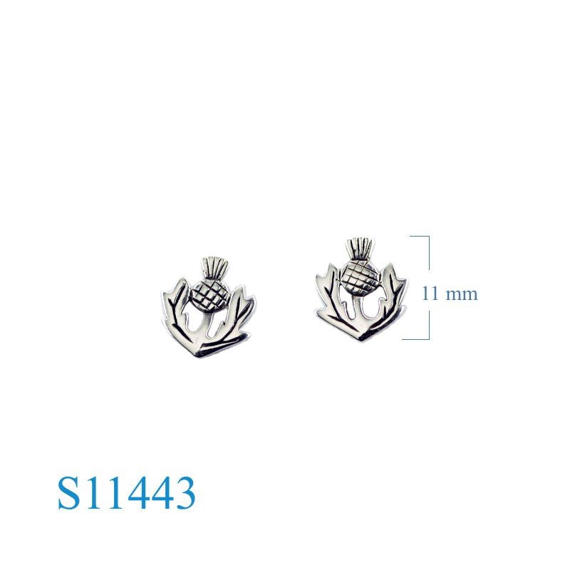 Earrings, 11mm Thistle.