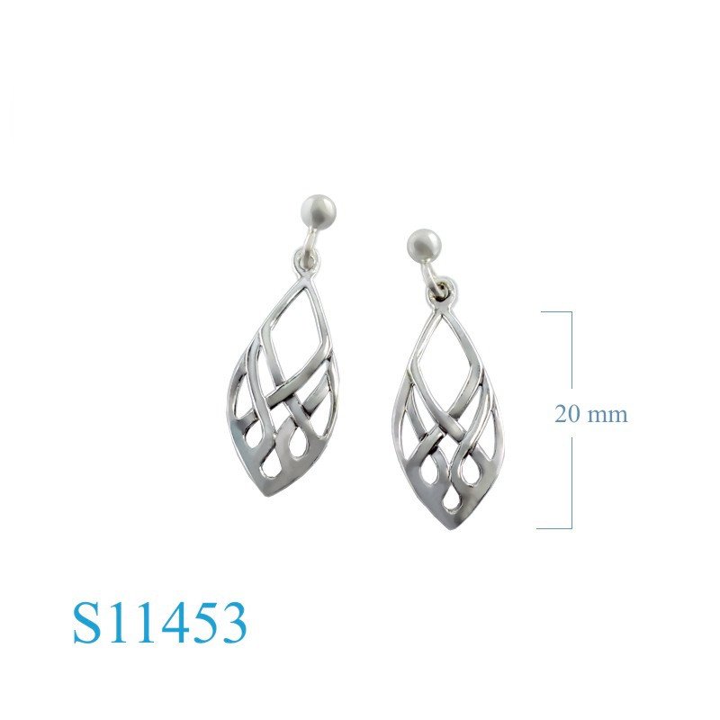 Earrings, drop Celtic.