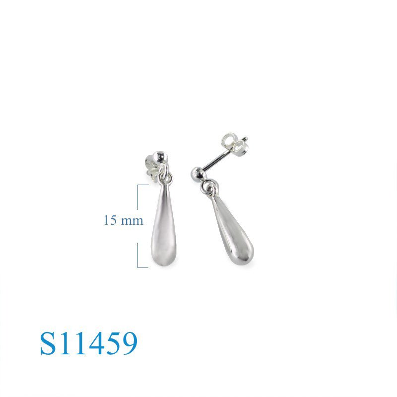 Earrings, 5x18mm puff drop.