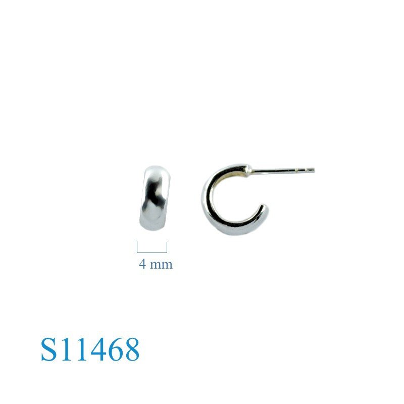 Earrings, C shape.