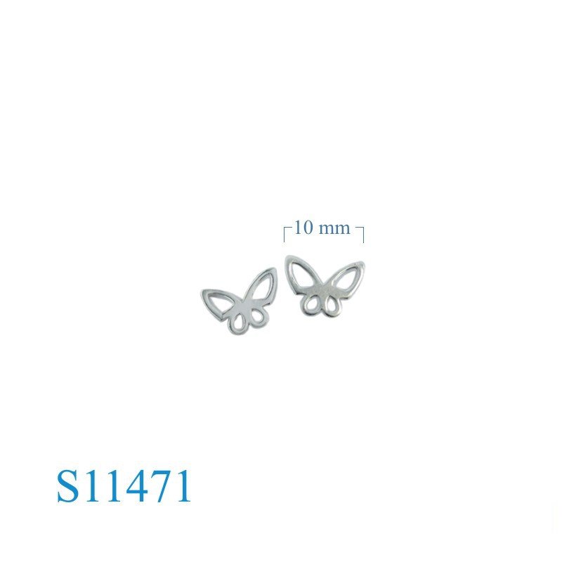 Earrings, small butterfly stencil.