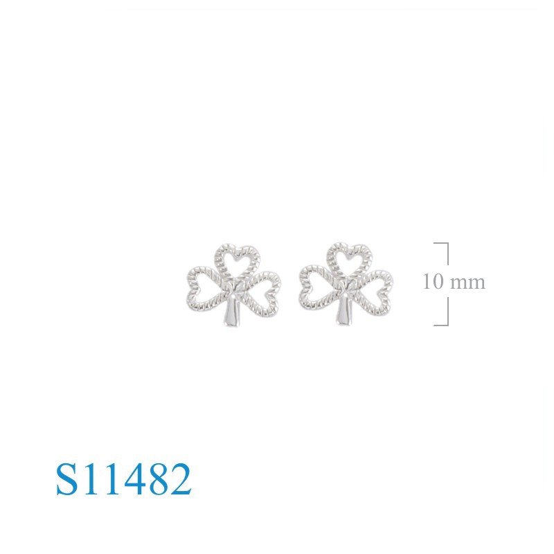 Earrings, cut out Shamrock.