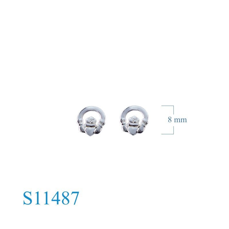 Earrings, round Claddagh.