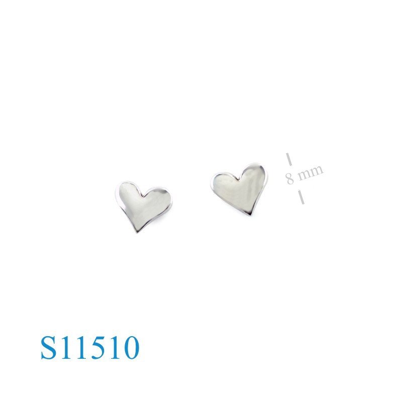 Earrings, heart.