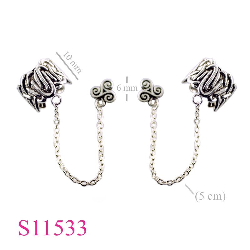 Tiger Earrings, Celtic Earrings, Celtic ear cuff.