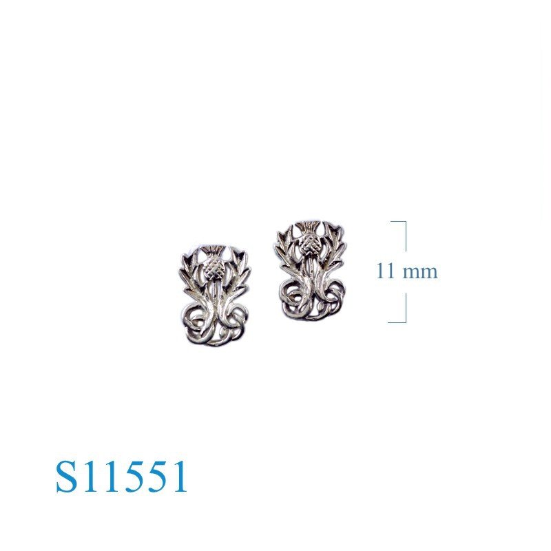 Earrings, Thistle.
