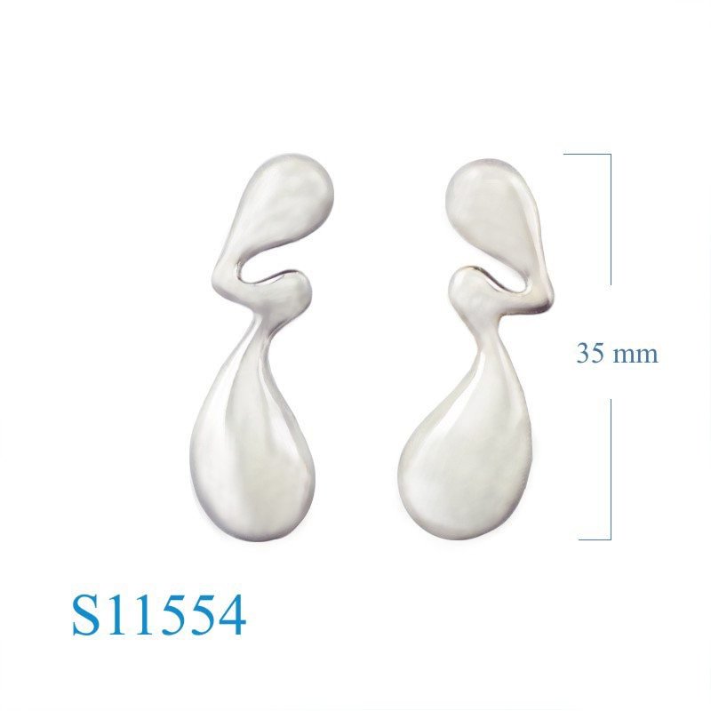 Earrings, running drop design.