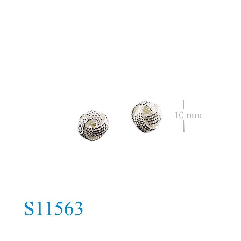 Earrings, 10mm twist wires ball.