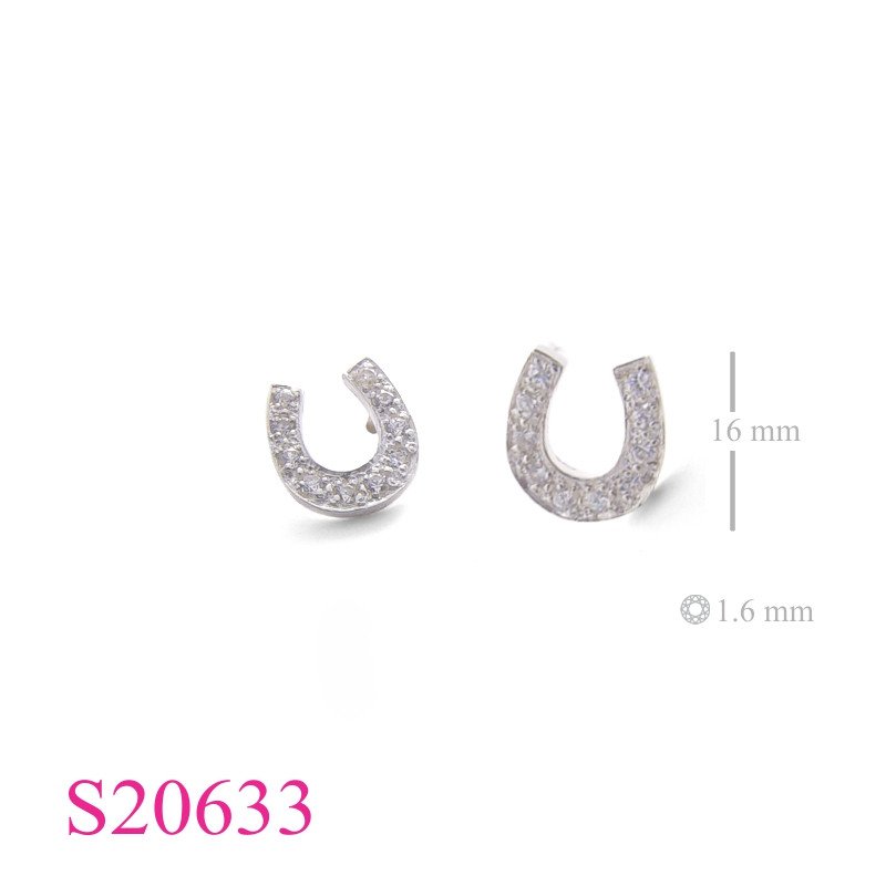 <p>Earrings, horse shoe.</p>