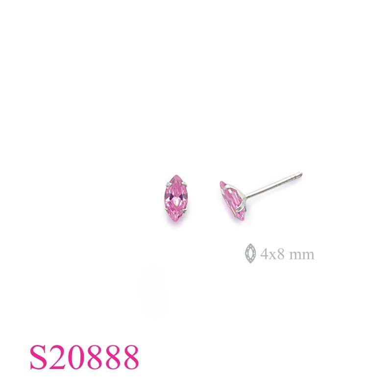 Earrings, 8x4mm marquise stone.