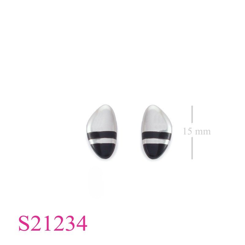 Stone Earrings, small nut shape.