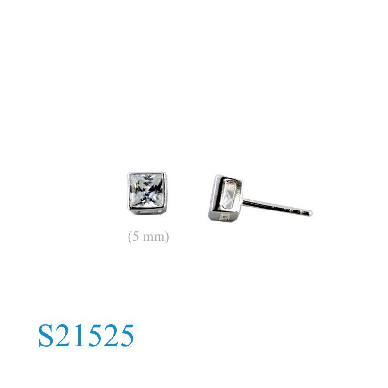 <p>Earrings, 5mm square CCZ.</p>