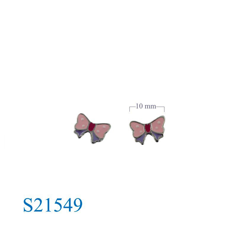 Earrings, enamel bo.