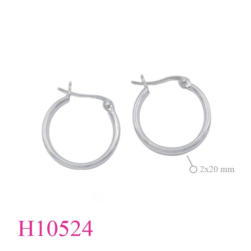 <p>Earrings, 2x20mm hoop click lock.</p>