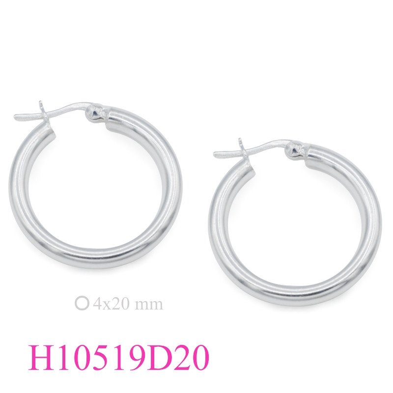 <p>Earrings, tube circles with 20 mm. Diameter and 4mm. Thickness.</p>