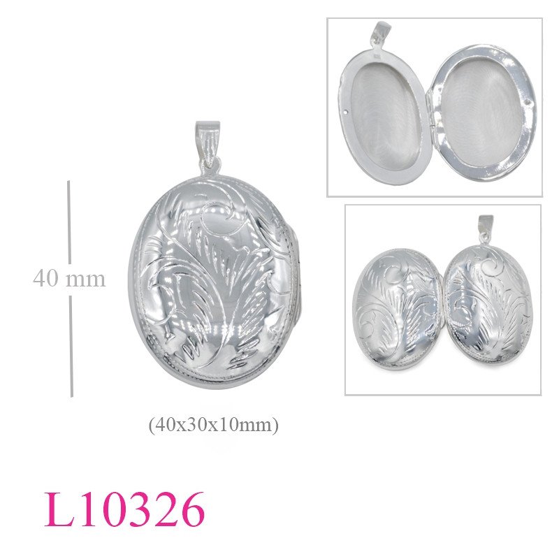 <p>Locket, 40x30x10mm oval.</p>