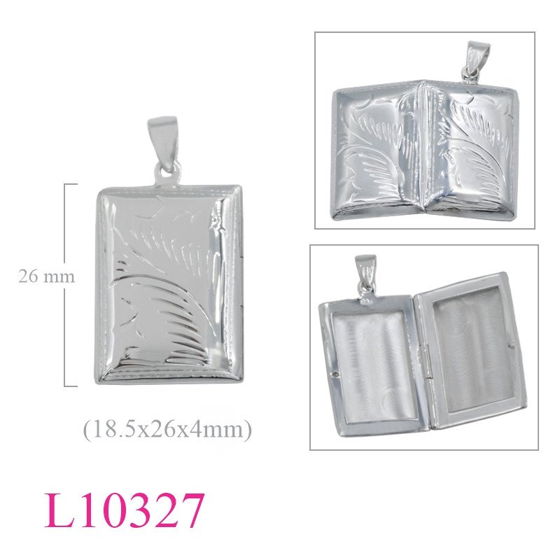<p>Locket, 18x26x4mm rectangle.</p>