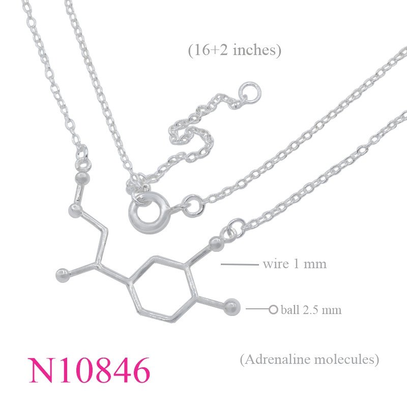 <p>Necklace, 16+2 inches chain and ADR molecule sign.</p>