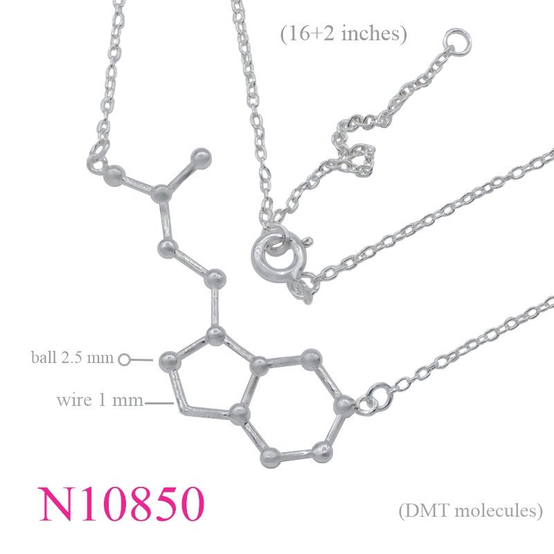 <p>Necklace, 16+2 inches chain and DMT molecule sign.</p>