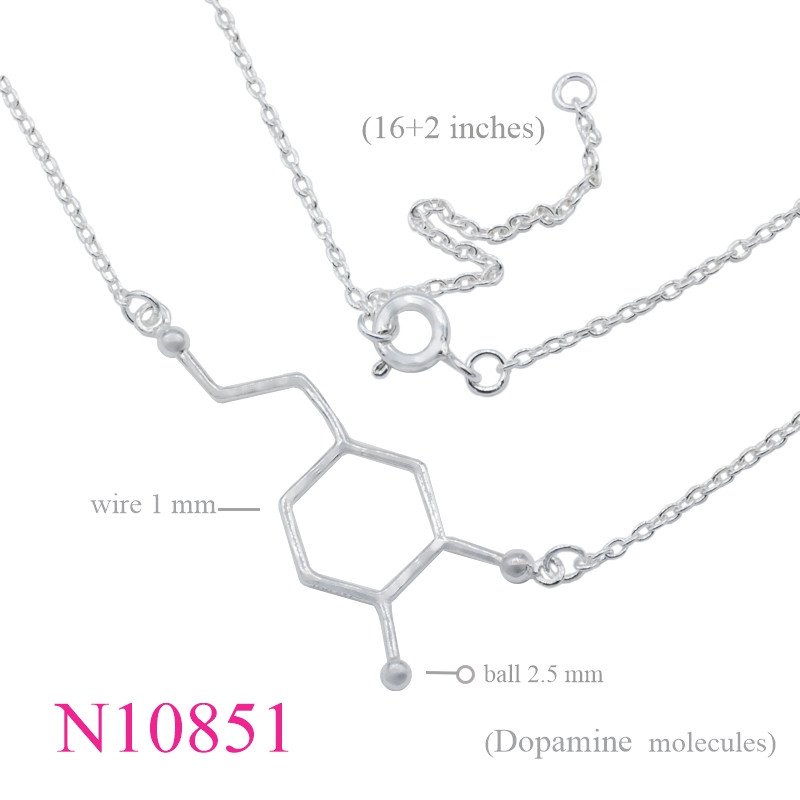 <p>Necklace, 16+2 inches chain and DOP molecule sign.</p>