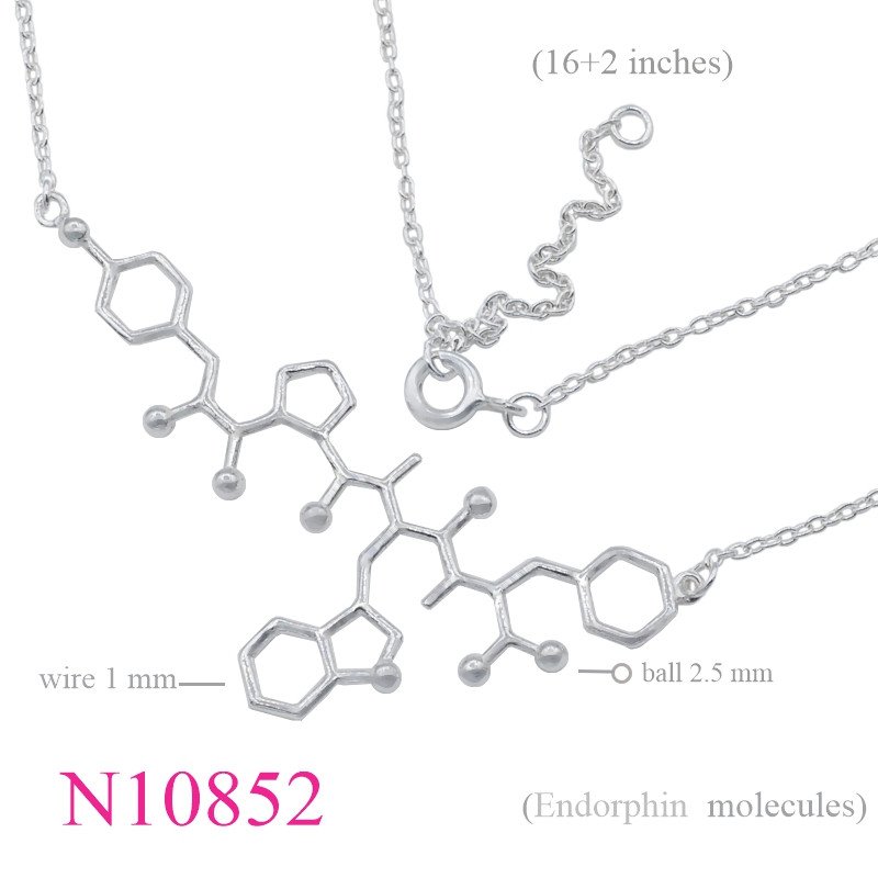 <p>Necklace, 16+2 inches chain and END molecule sign.</p>