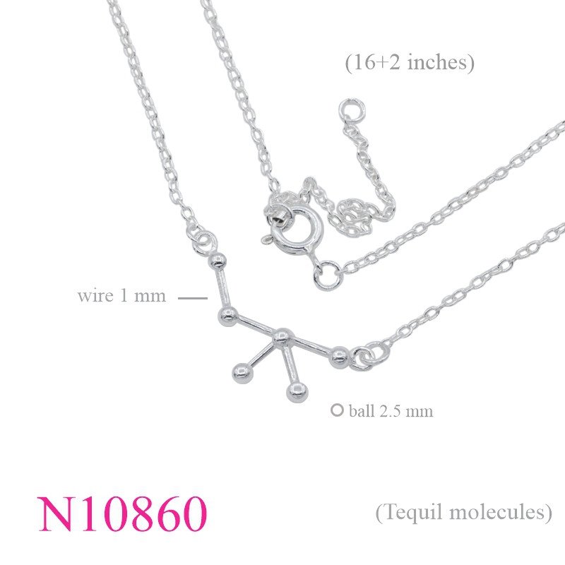<p>Necklace, 16+2 inches chain and TEQ molecule sign.</p>