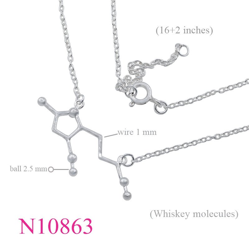 <p>Necklace, 16+2 inches chain and WHI molecule sign.</p>