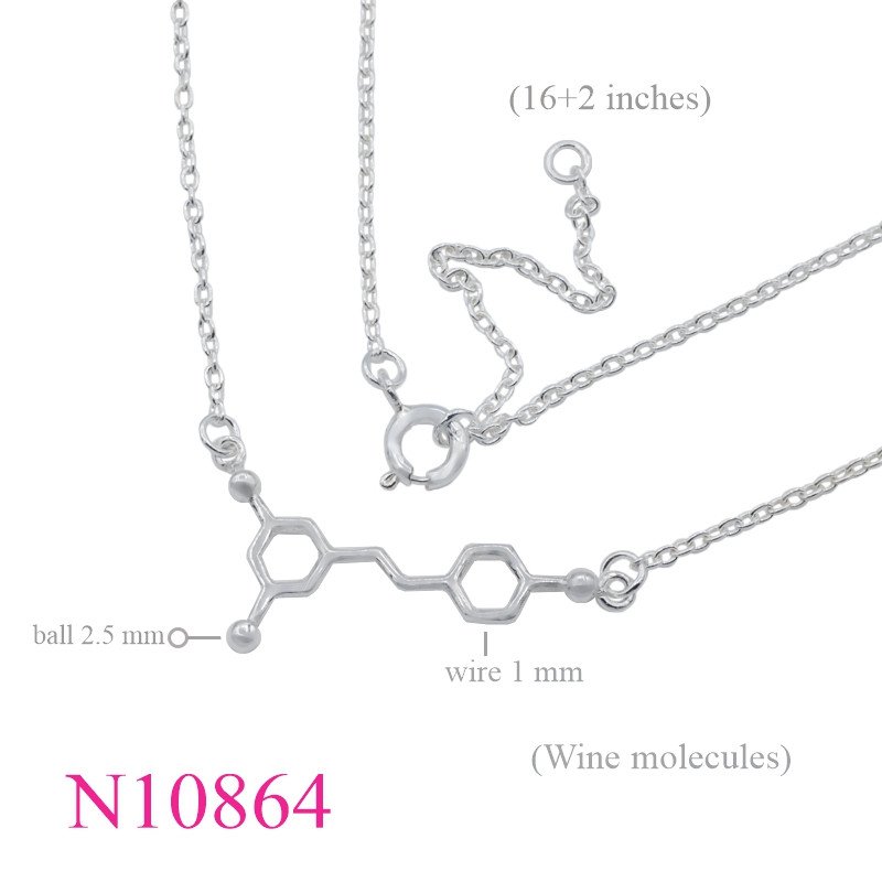 <p>Necklace, 16+2 inches chain and WINE molecule sign.</p>