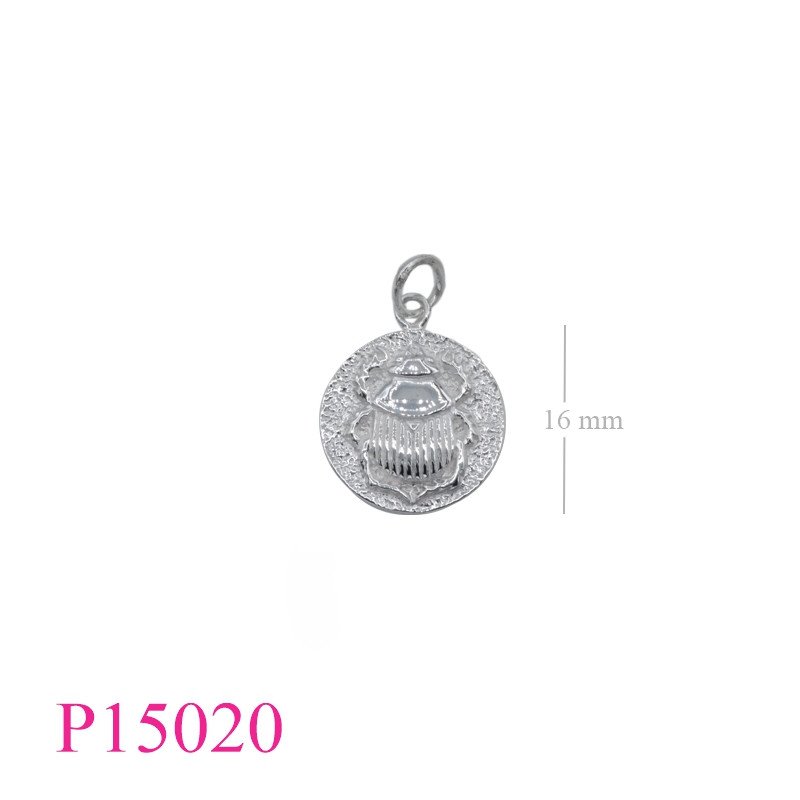 <p>Pendant, 16mm round Egypt Scarab.</p>