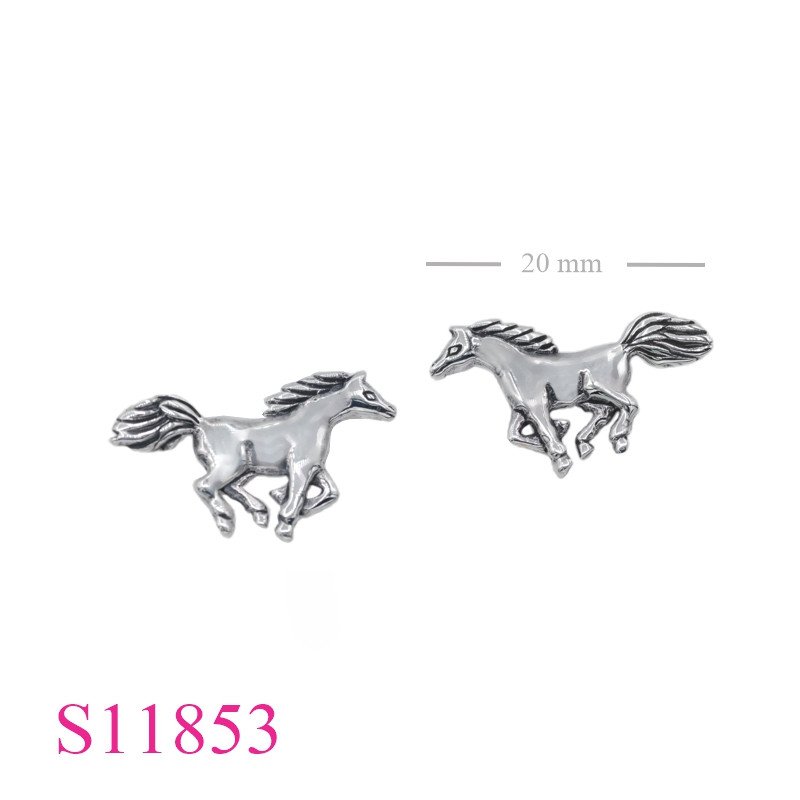 <p>Earrings, running horse.</p>