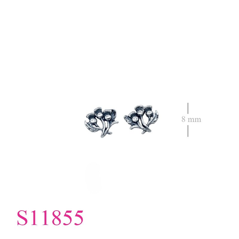 <p>Earrings, 3 Thistles.</p>
