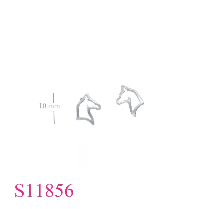 <p>Earrings, openwork horse head.</p>