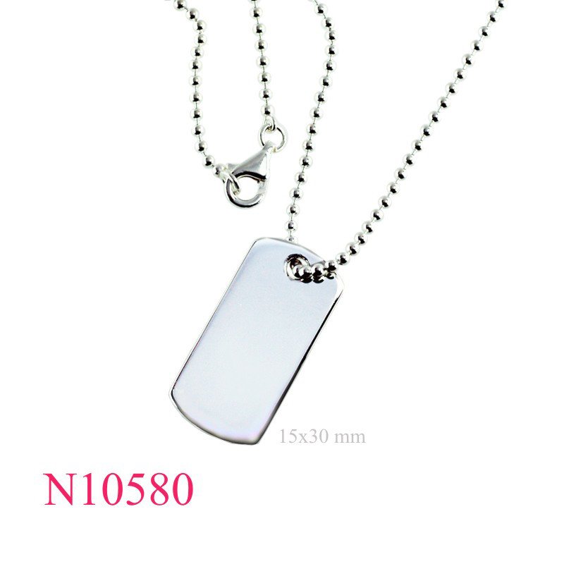 <p>Necklace, 18 inches 2mm ball chain and 11mm clasp lock.</p>
<p></p>