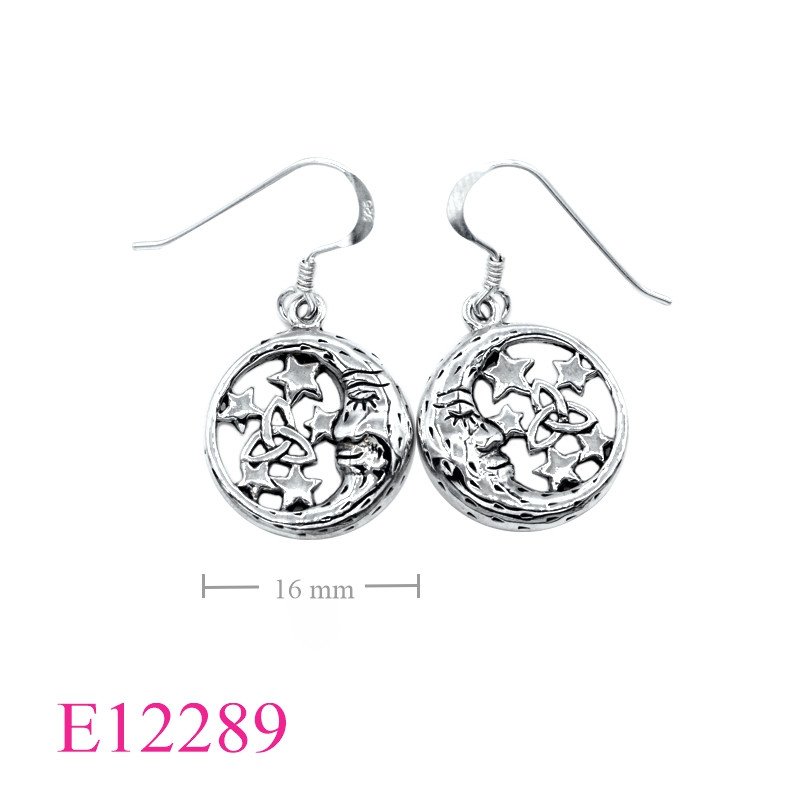 <p>Earrings, 16mm Moon Stars and Trinity.</p>