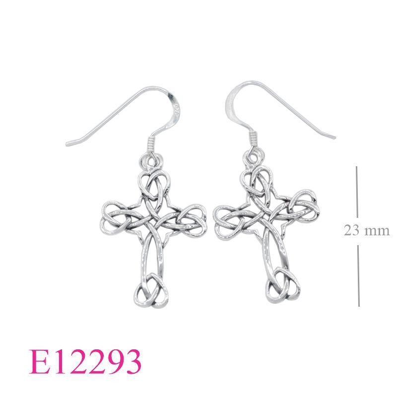 <p>Earrings, Celtic cross.</p>