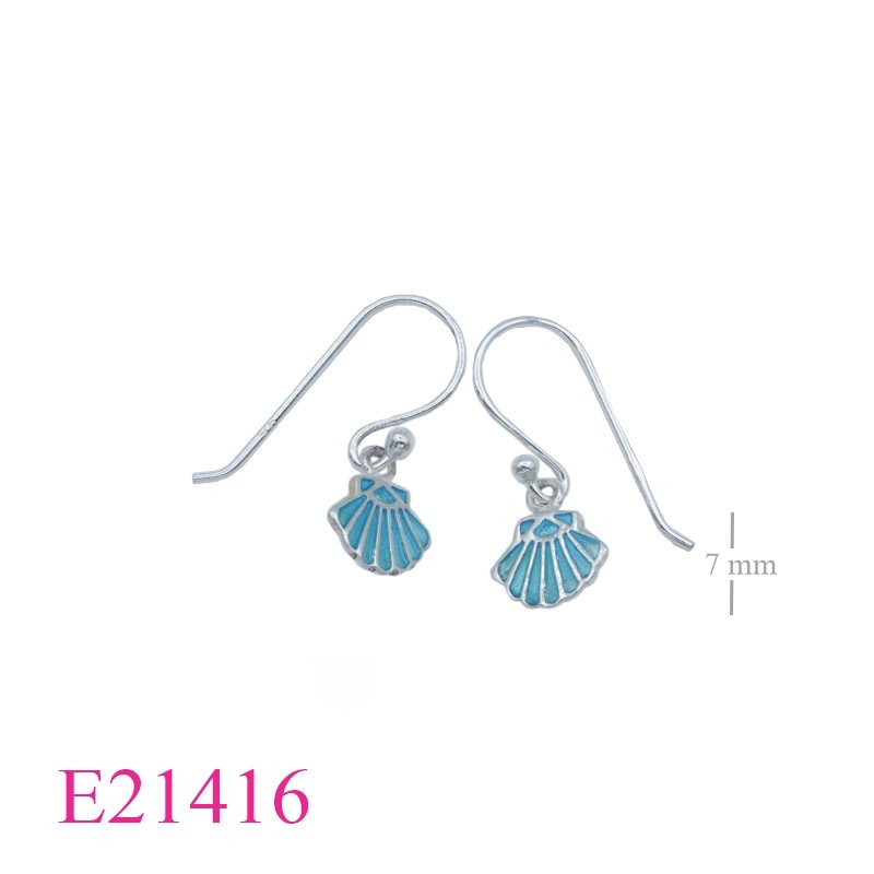 <p>Enamel Earrings, 7mm clam.</p>