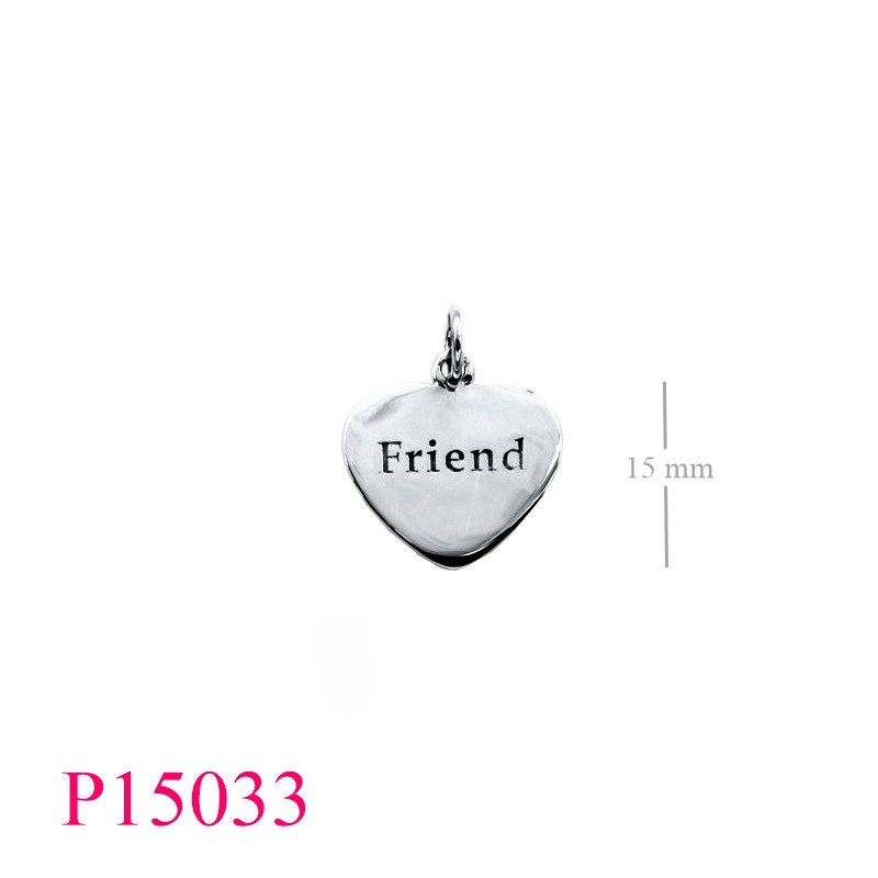 <p>Pendant, "Friend" heart.</p>
