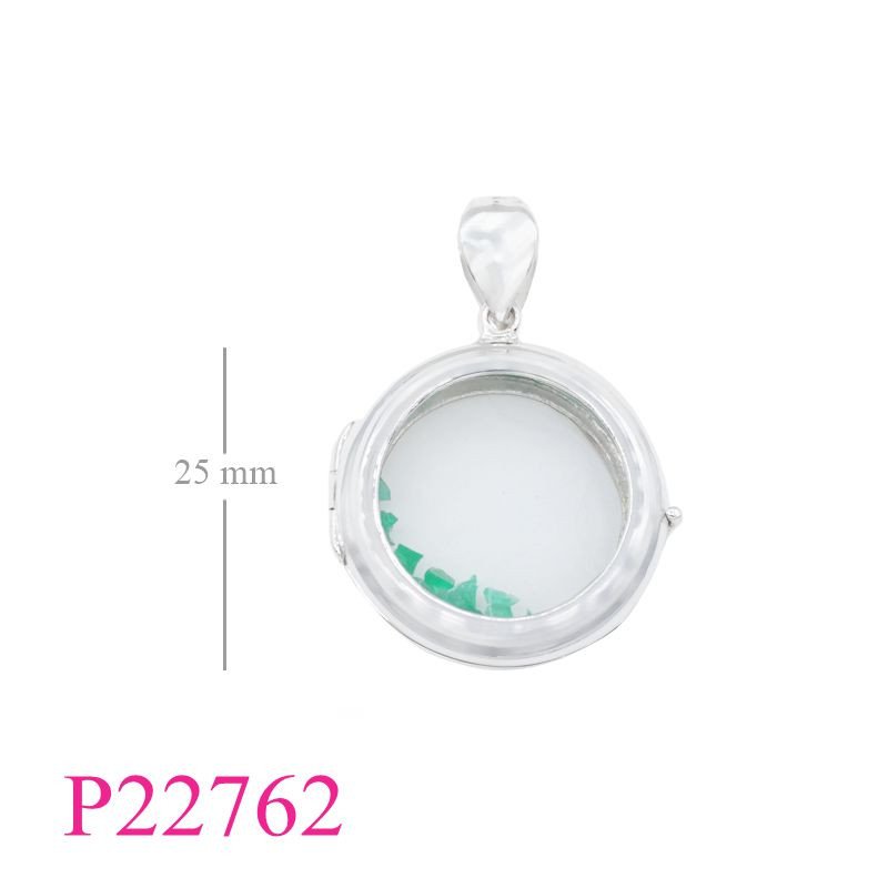 <p>Stone Pendant, round picture frame fill with stone chips.</p>