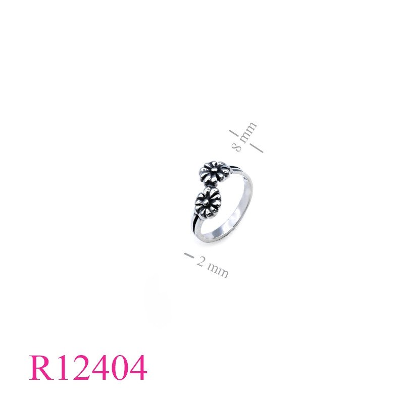 <p>Ring, 2 flowers.</p>