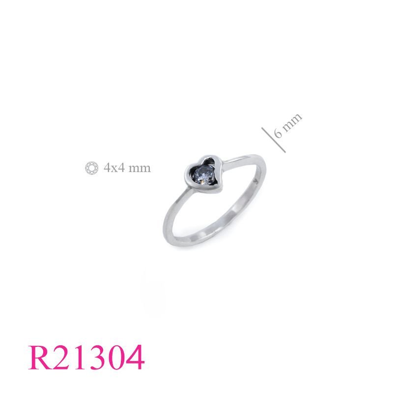 <p>Stone Ring, sidekick heart with round CCZ.</p>