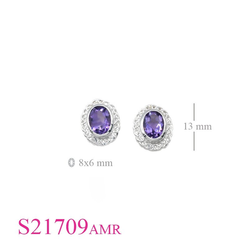 <p>Stone Earrings, Real Amethyst.</p>