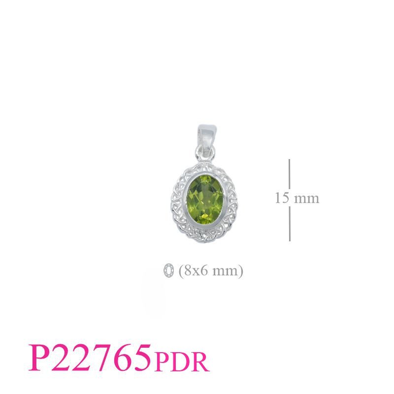 <p>Stone Pendant, oval Real Peridot.</p>