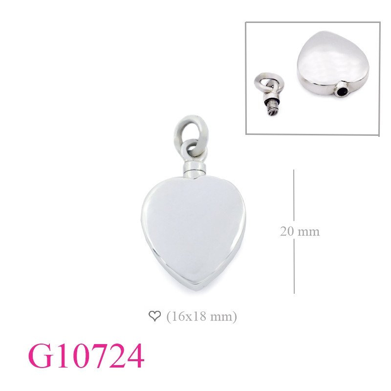 <p>Gift Jewelry, 17mm heart screw on top.</p>