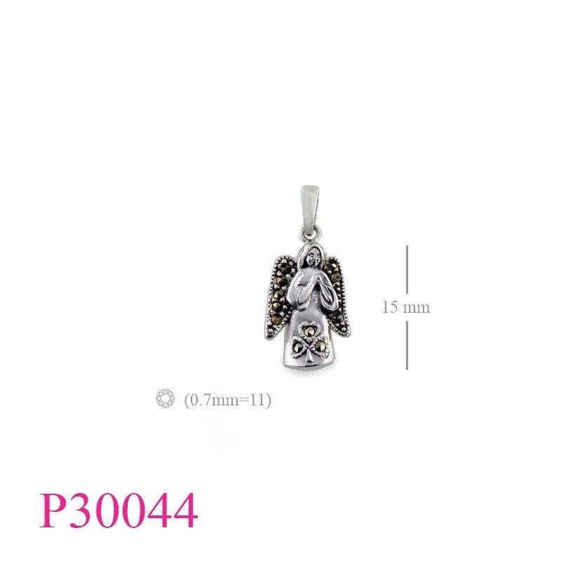 <p>Macasite Pendant, angle.</p>
