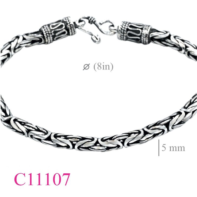 Bracelet, 8 inches Balinese design.