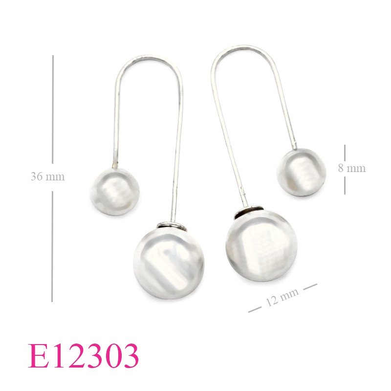 <p>Earrings, 12mm and 8mm balls.</p>