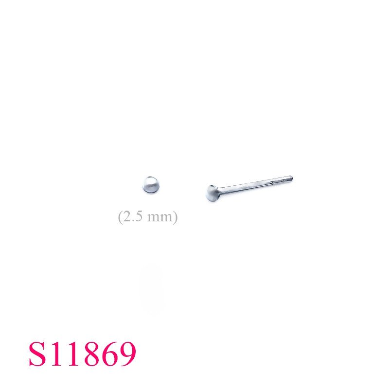 <p>Earrings, 2.5mm half sphere.</p>