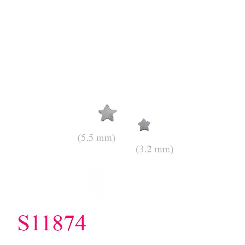 <p>Earrings, 3.2mm and 5.5mm stars.</p>