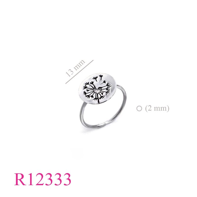 <p>Ring, 13mm round Dandelion.</p>
