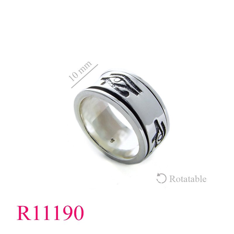 <p>Ring, spinning Egypt eyes.</p>